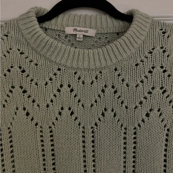 Madewell Pointelle Puff Sleeve Sweater S - Picture 4 of 6